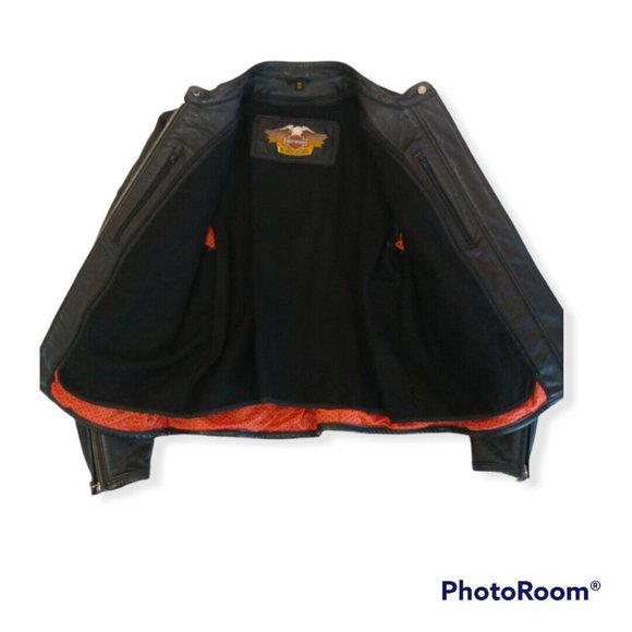 Women's Medium M Harley-Davidson Leather Jacket With Liner Embroidered - Picture 5 of 8